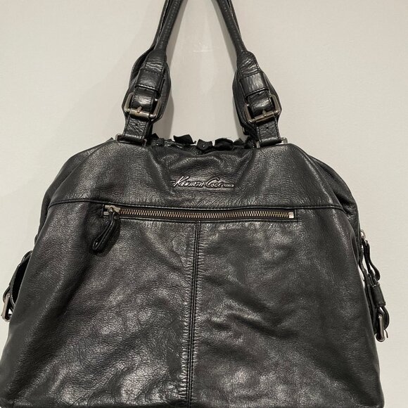 Kenneth Cole Black Bag with Floral Patterns - Picture 10 of 16